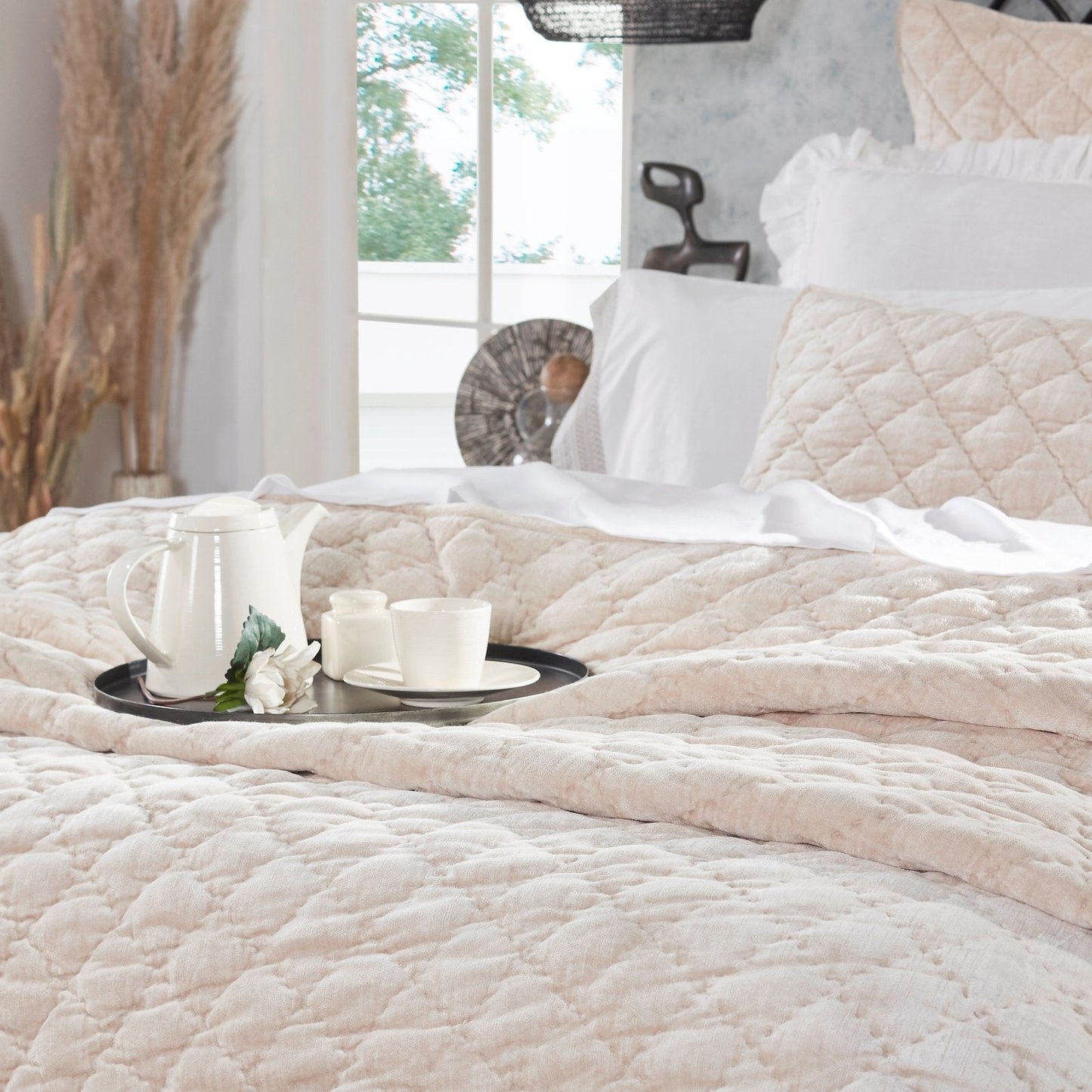 Clermont Diamond Velvet Quilt
