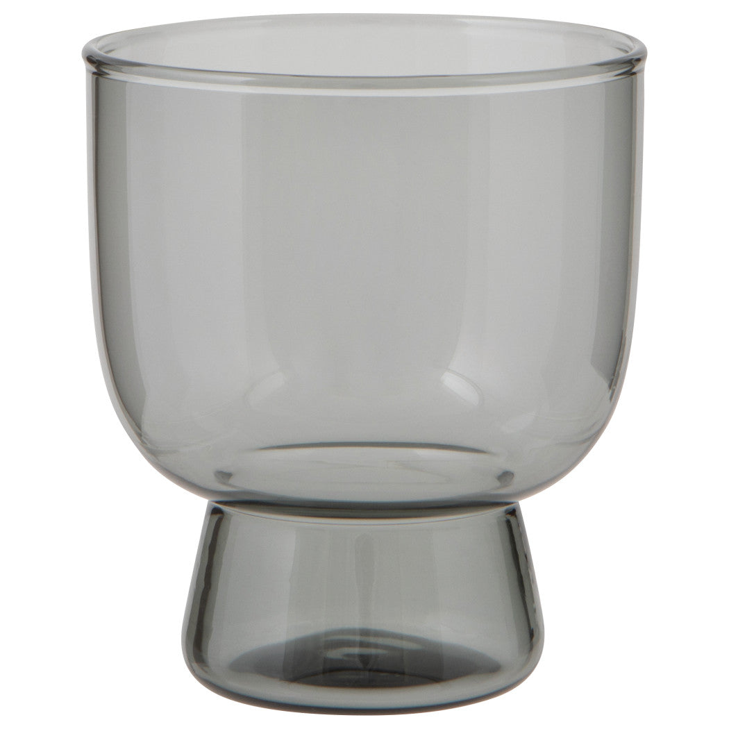 Set of 4 Tumbler 7oz Pedestal Smoke