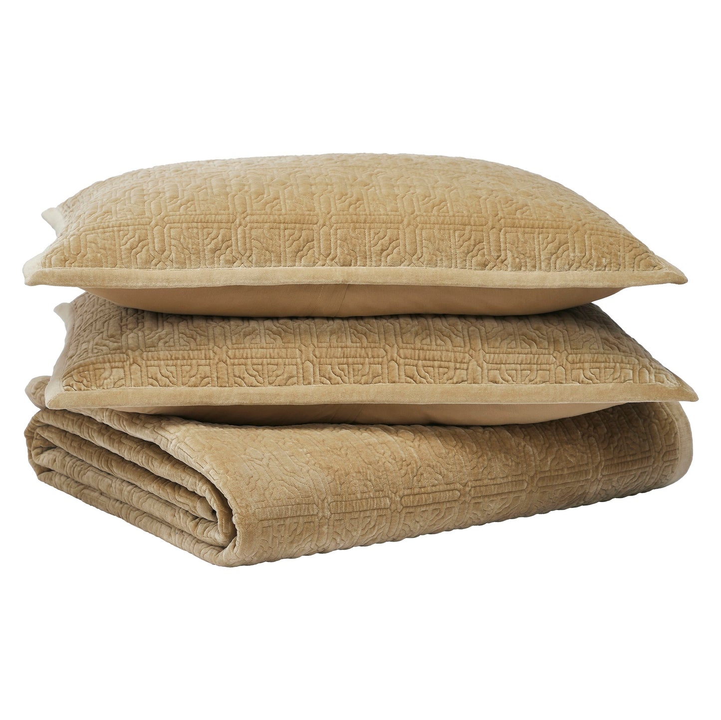Duke Geometric Cotton Velvet Quilt Sham