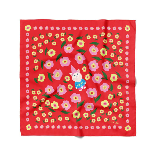 Cat Garden Gnome Cotton Silk Bandana - Osadia Concept Store
