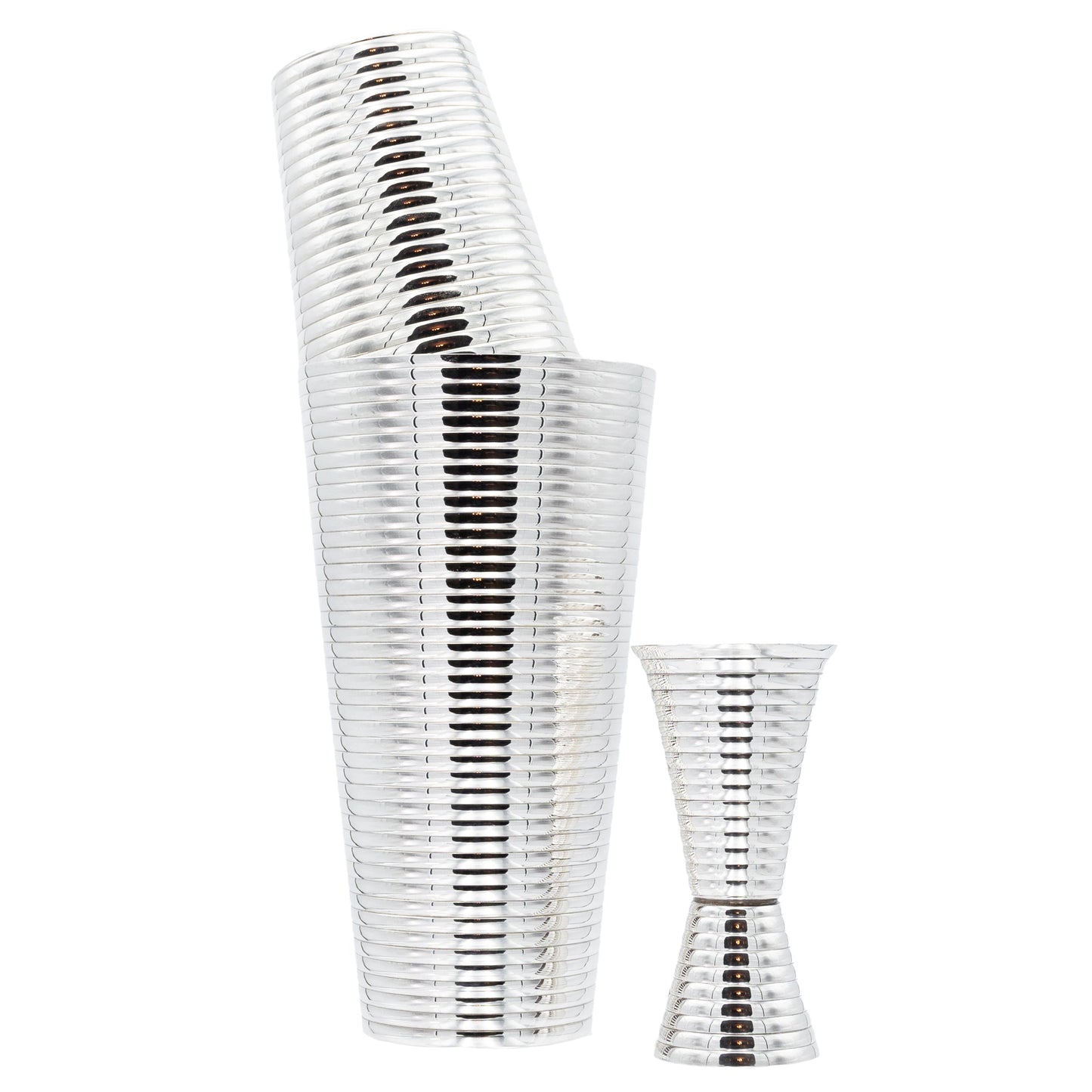 Fluted Silver 3-Piece Cocktail Shaker Set - Osadia Concept Store