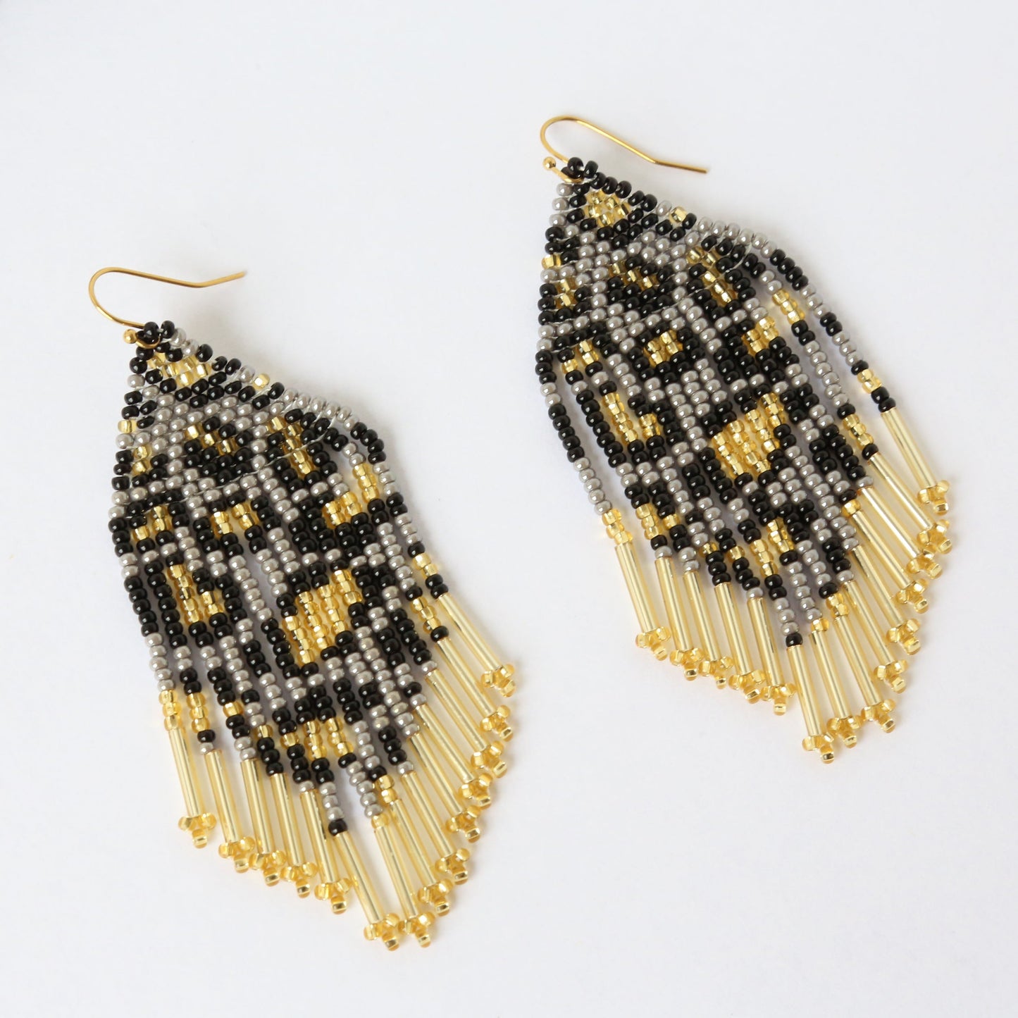 Silver Leopard Earrings
