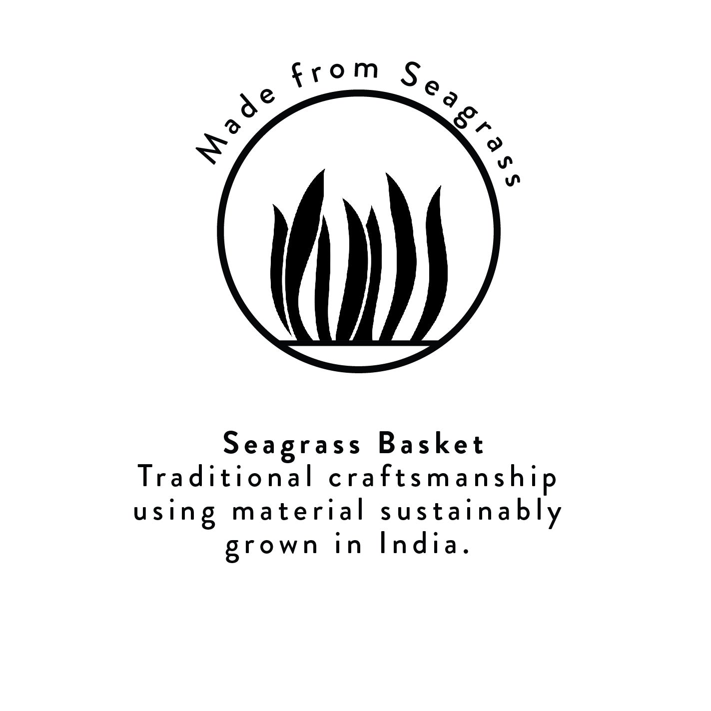 Striped Seagrass Waste Paper Baskets - Mixed Set of 6