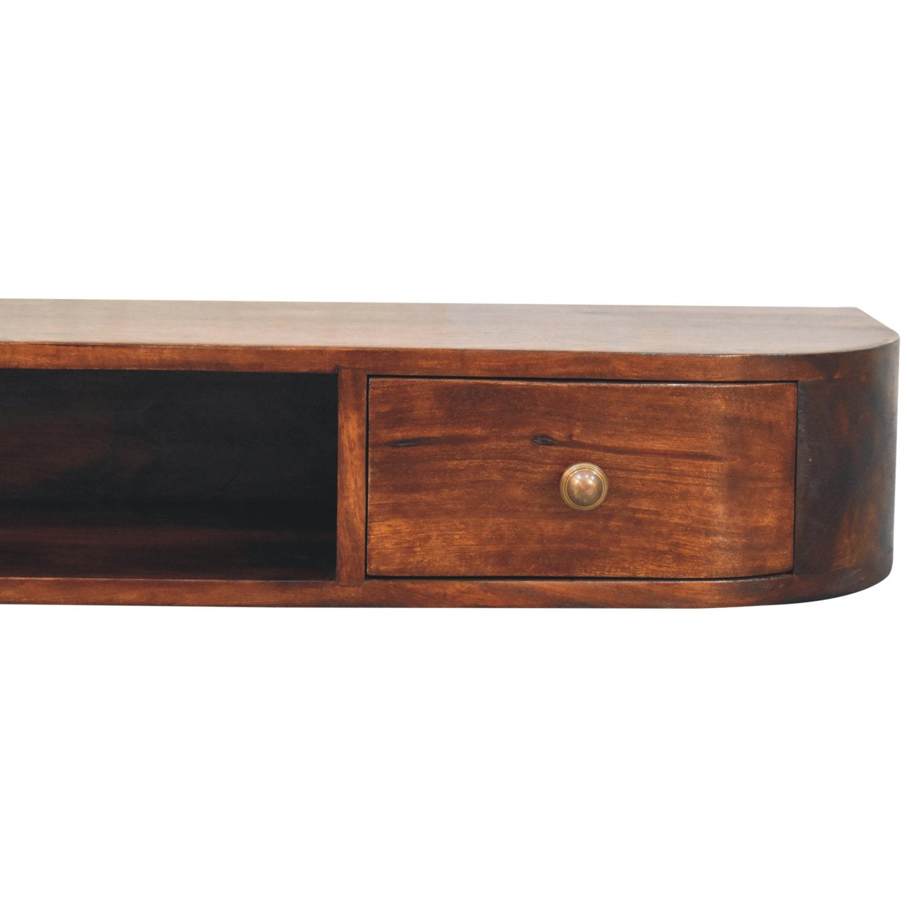 Solid Wood Lunar 2-Drawer Floating Console