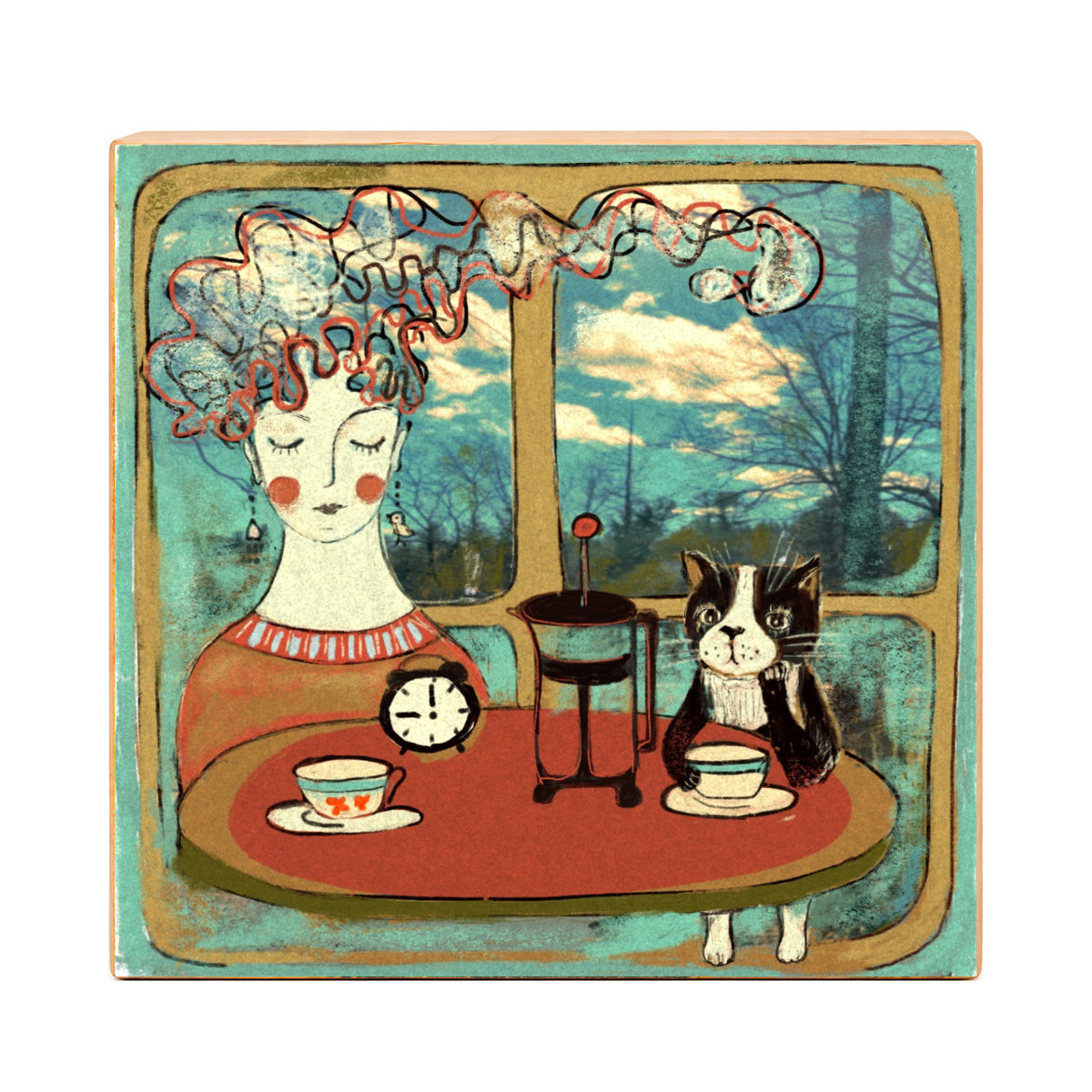 Coffee with Cat: Day Scene & Night Scene