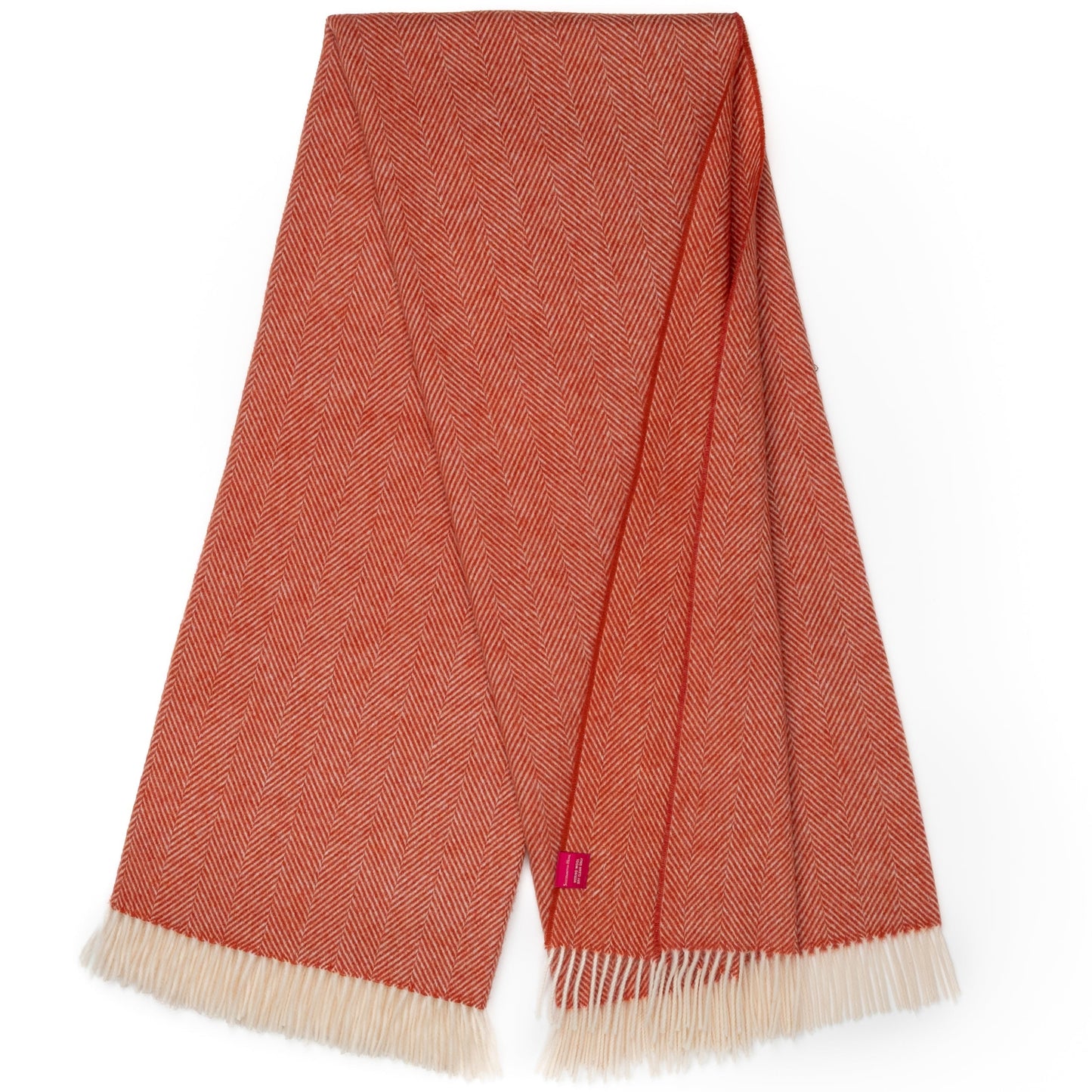 Southampton Home Merino Wool Herringbone Throw (Melon) - Osadia Concept Store