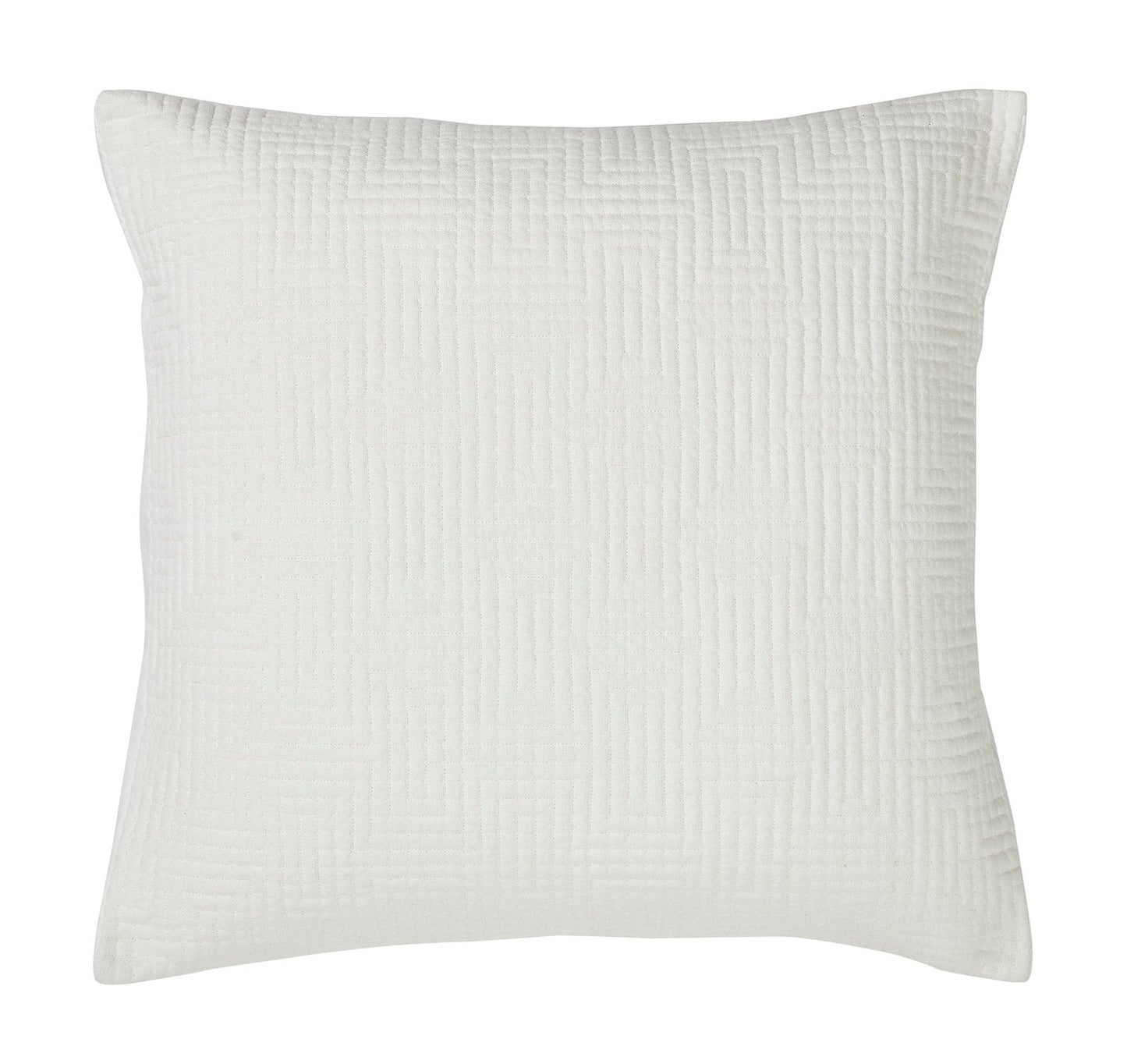 Maze Geometric Linen Coverlet Sham