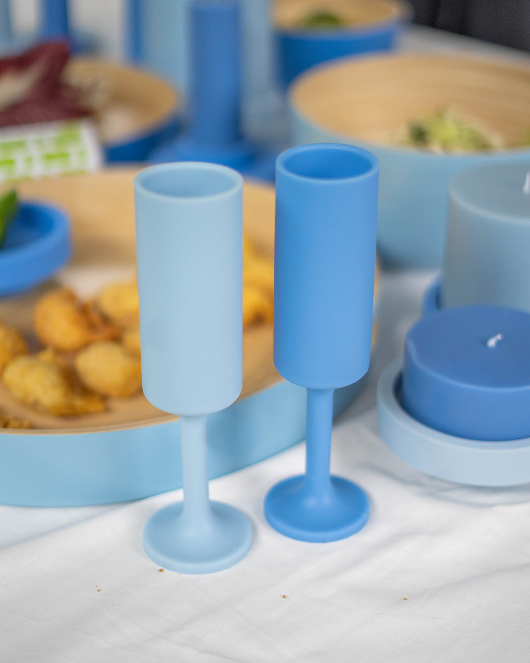 Sky + Kingfisher | Seff | Unbreakable Champagne Flutes