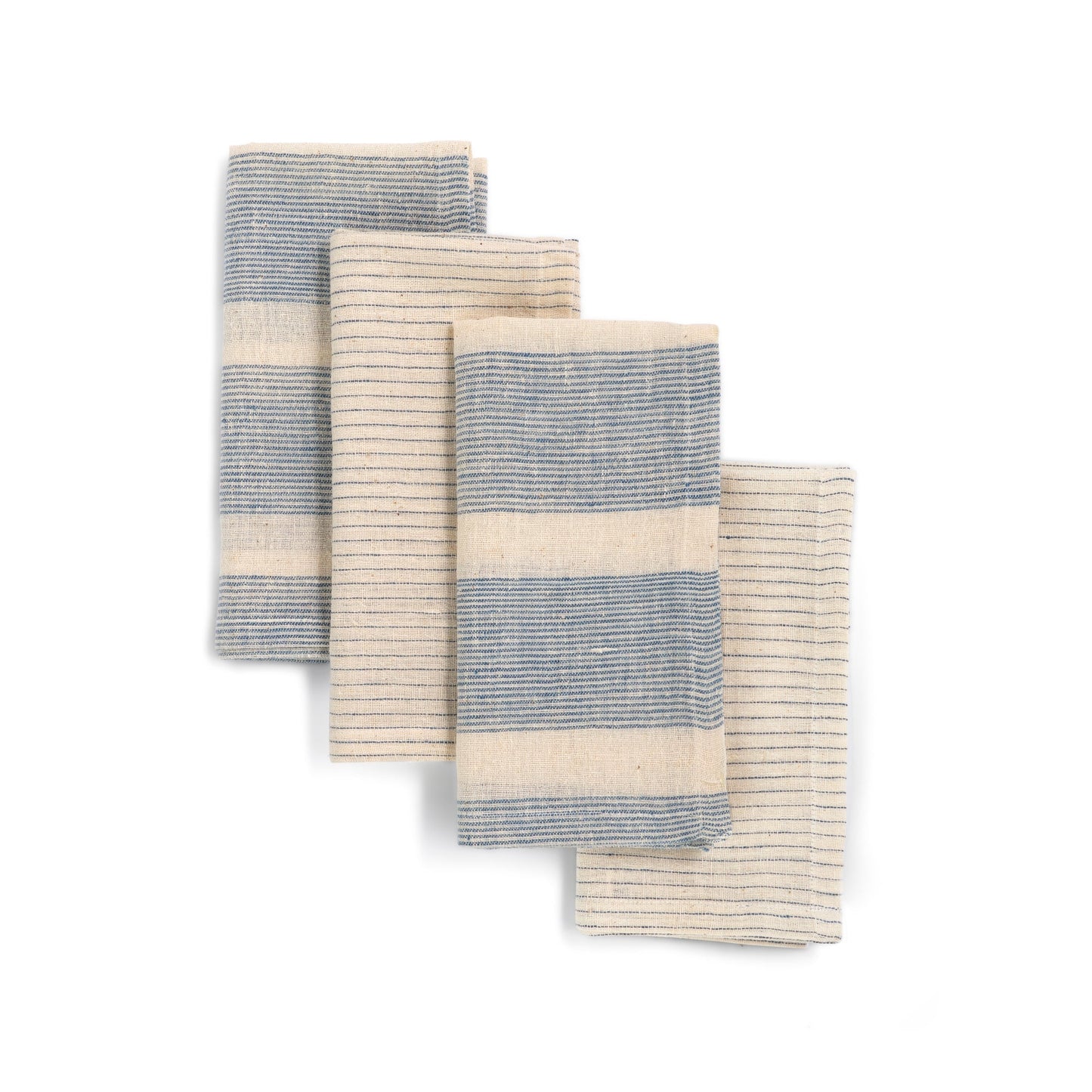 JOURNEY Handwoven Organic Cotton Napkins – Set of 4. Cotton – Fair Trade – Artisan Made