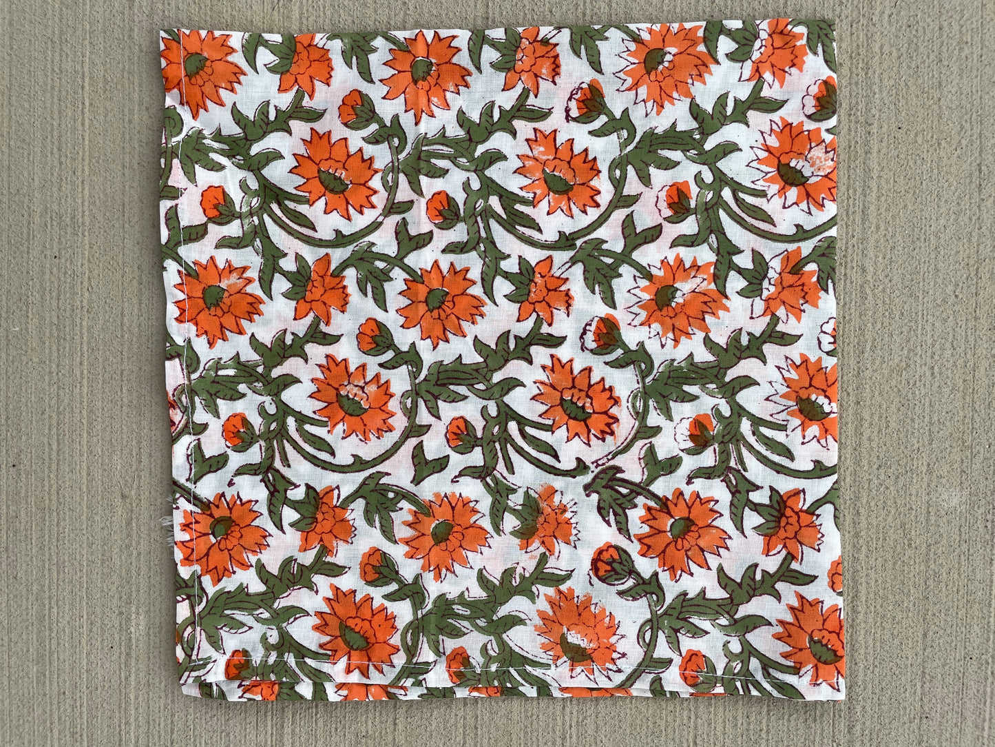 Bandana Scarf - Darlington Floral Papaya Square
