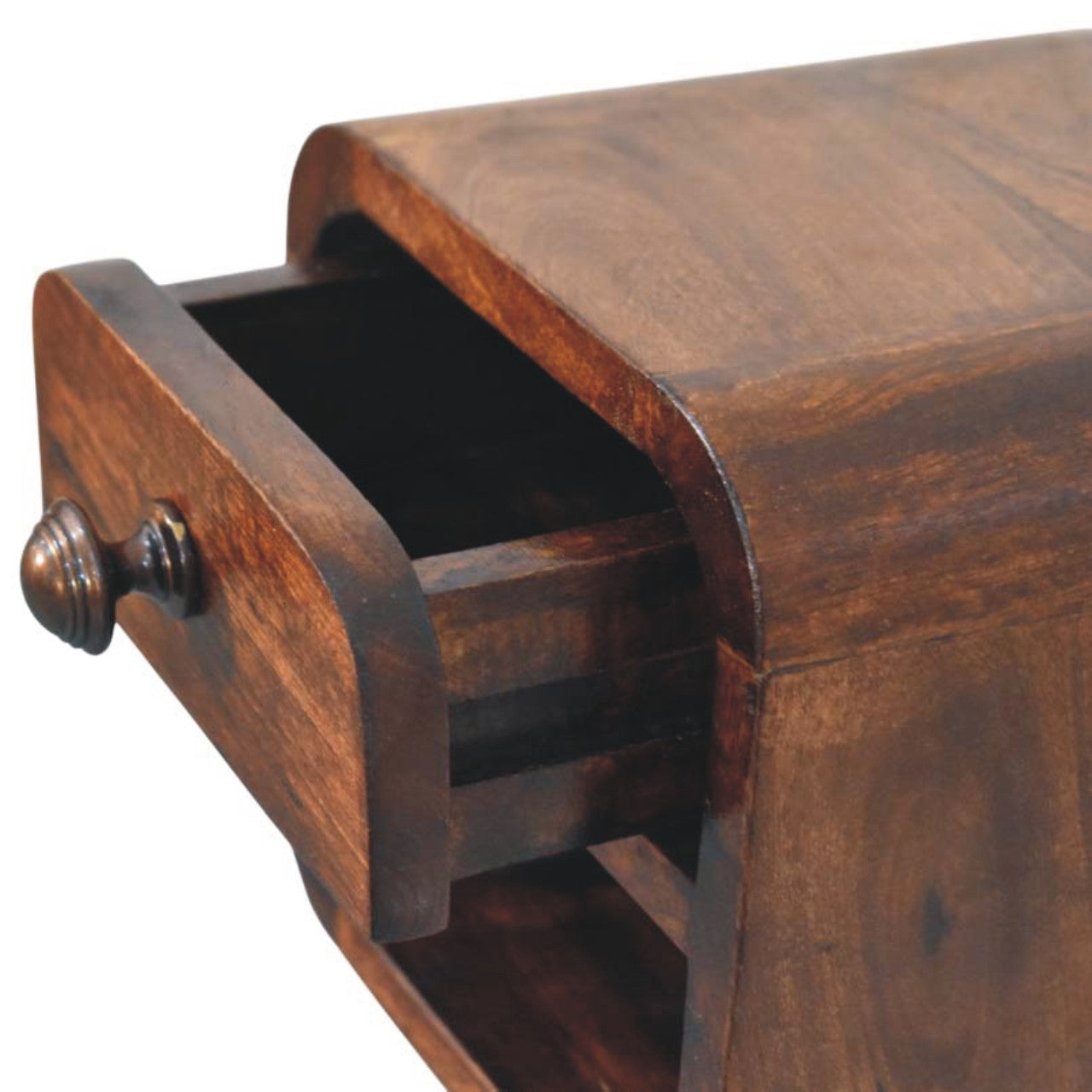 Solid Wood Curved Wall Mounted Bedside
