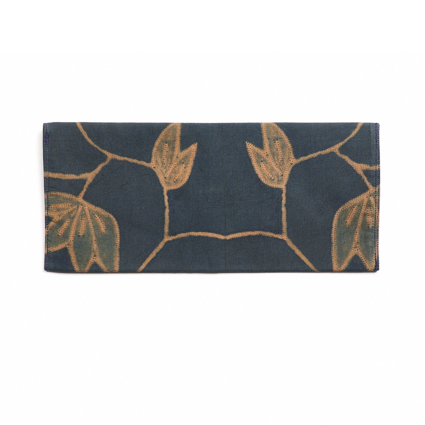 Folio Indigo Shibori Hand Crafted Zero Waste Cotton Pouch