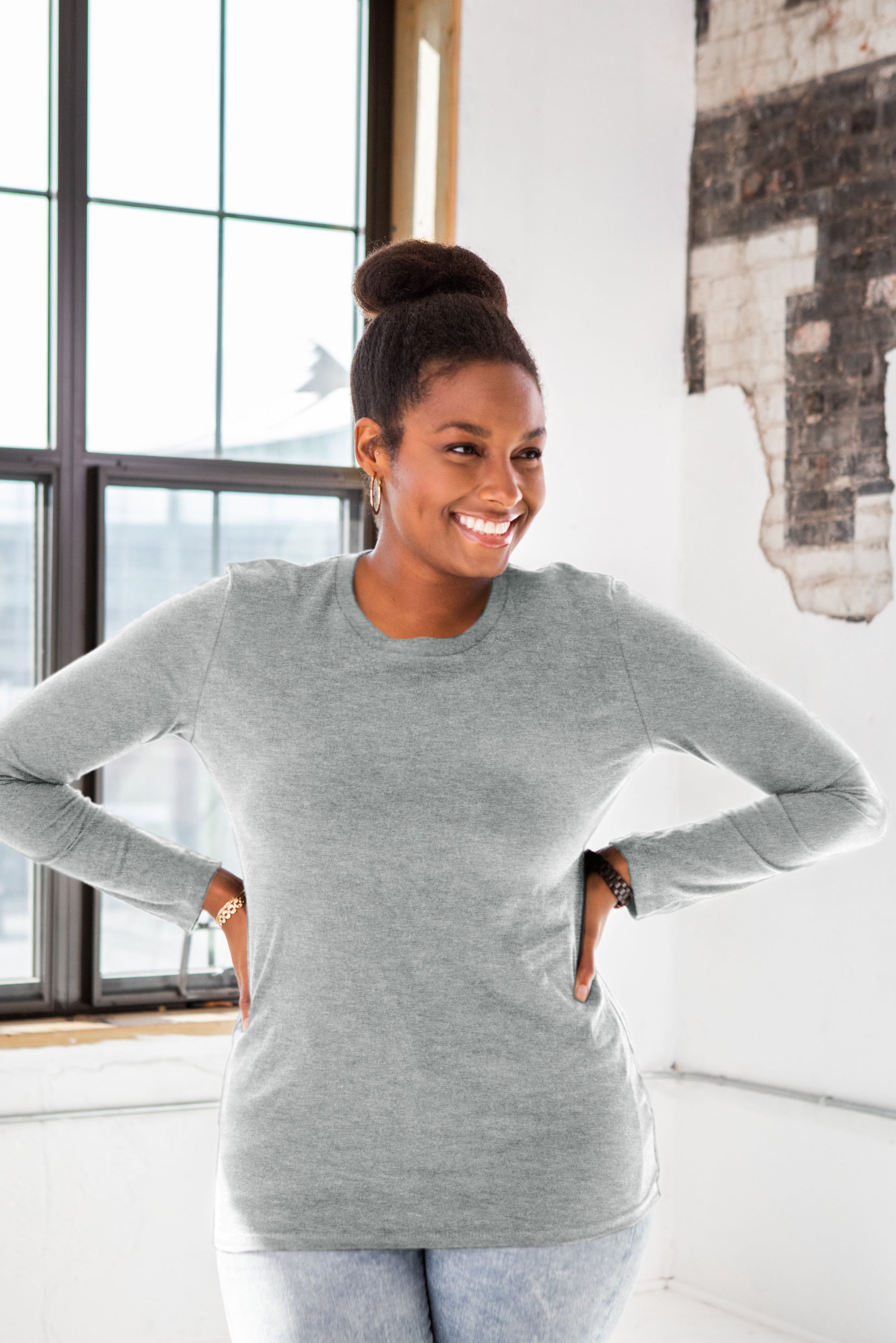 Ladies Premium Cotton Long Sleeve Tee - Osadia Concept Store