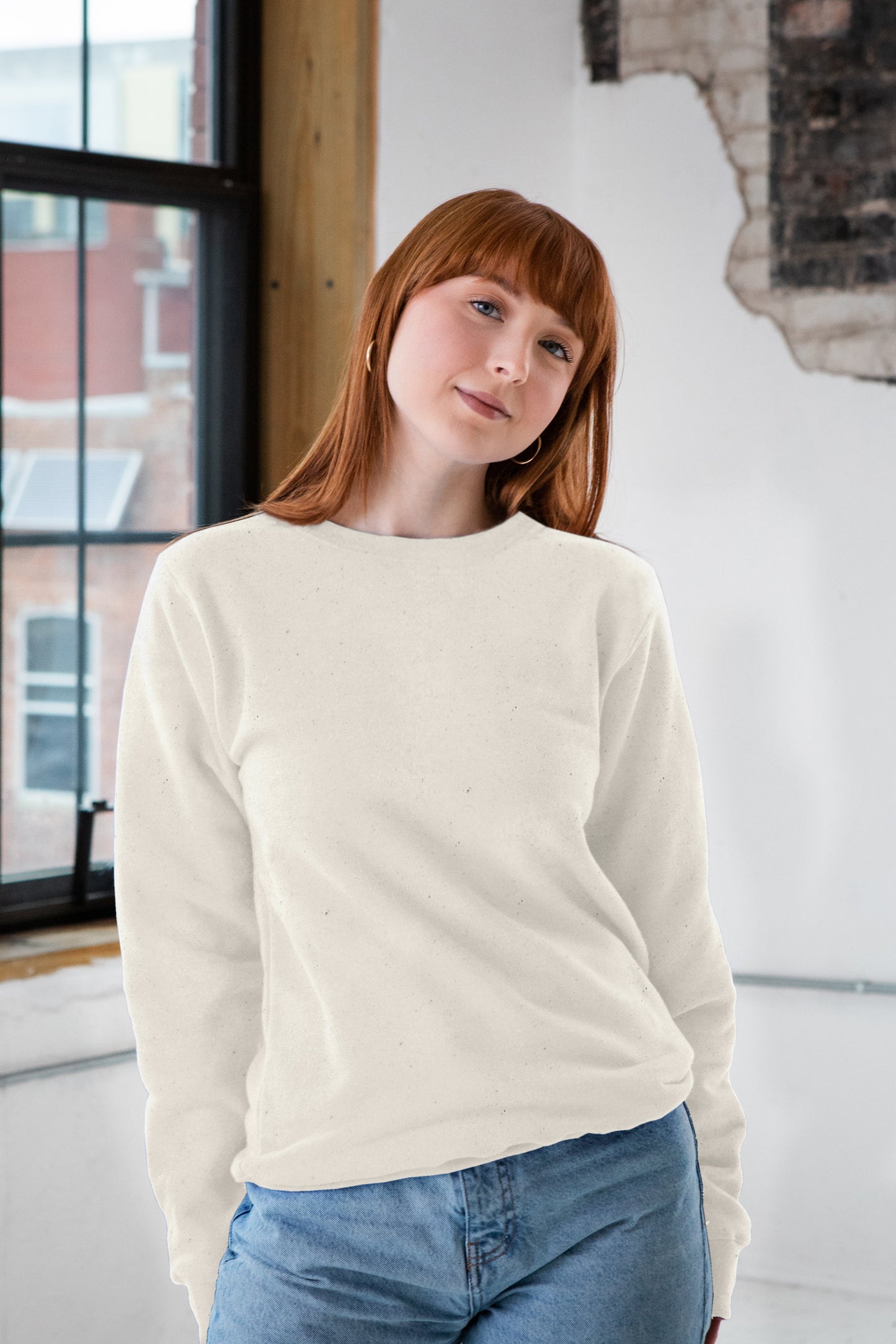 Unisex Heathered Fleece Crew