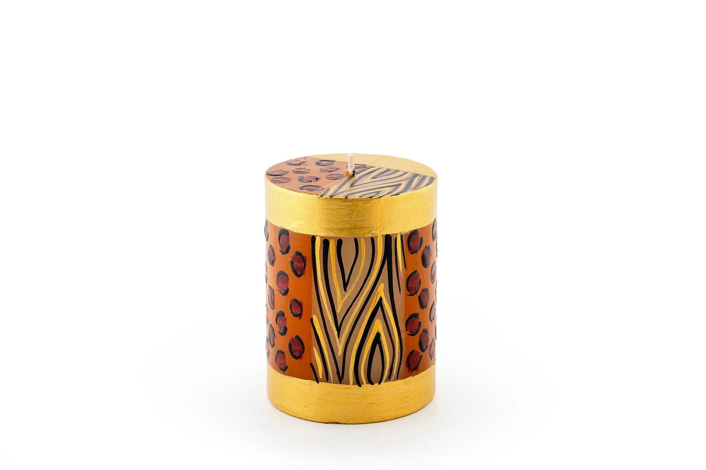 Animal Print Painted Candles
