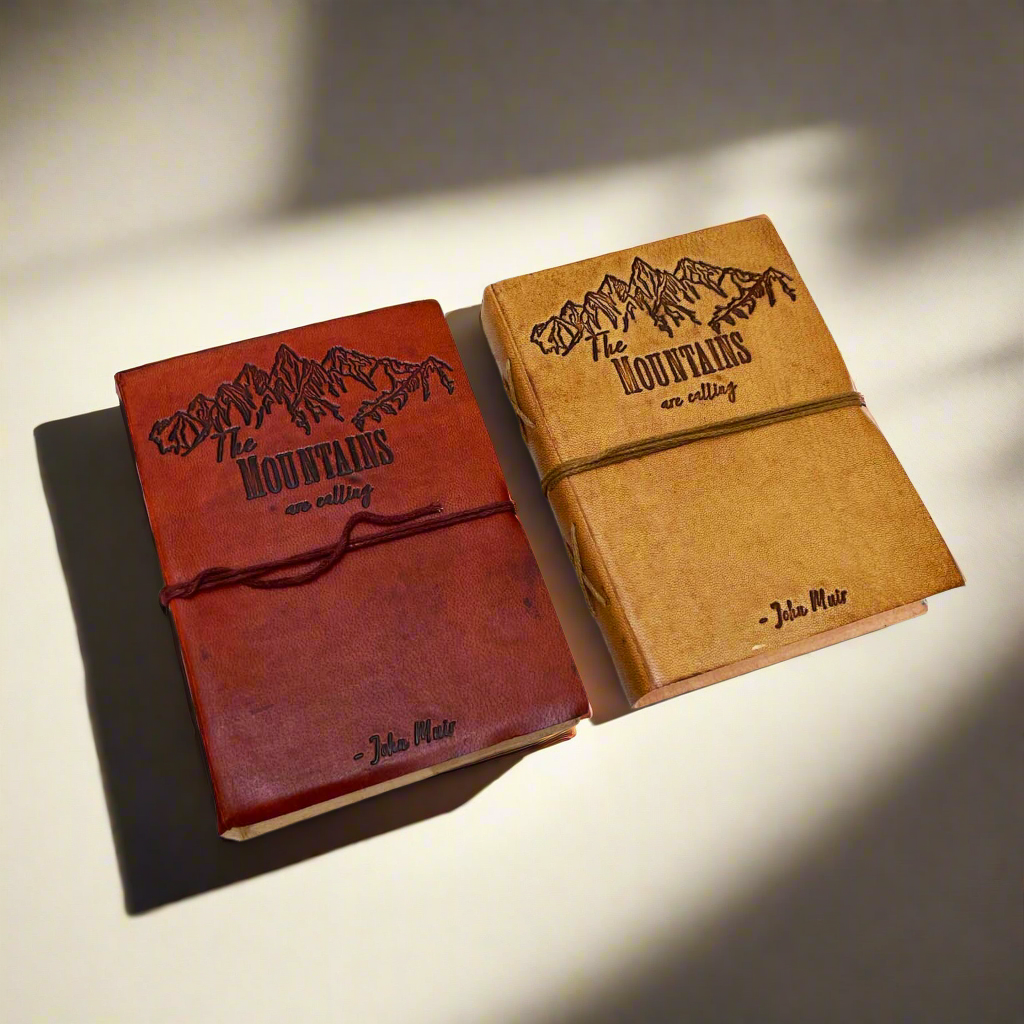 John Muir Quote Leather Journal