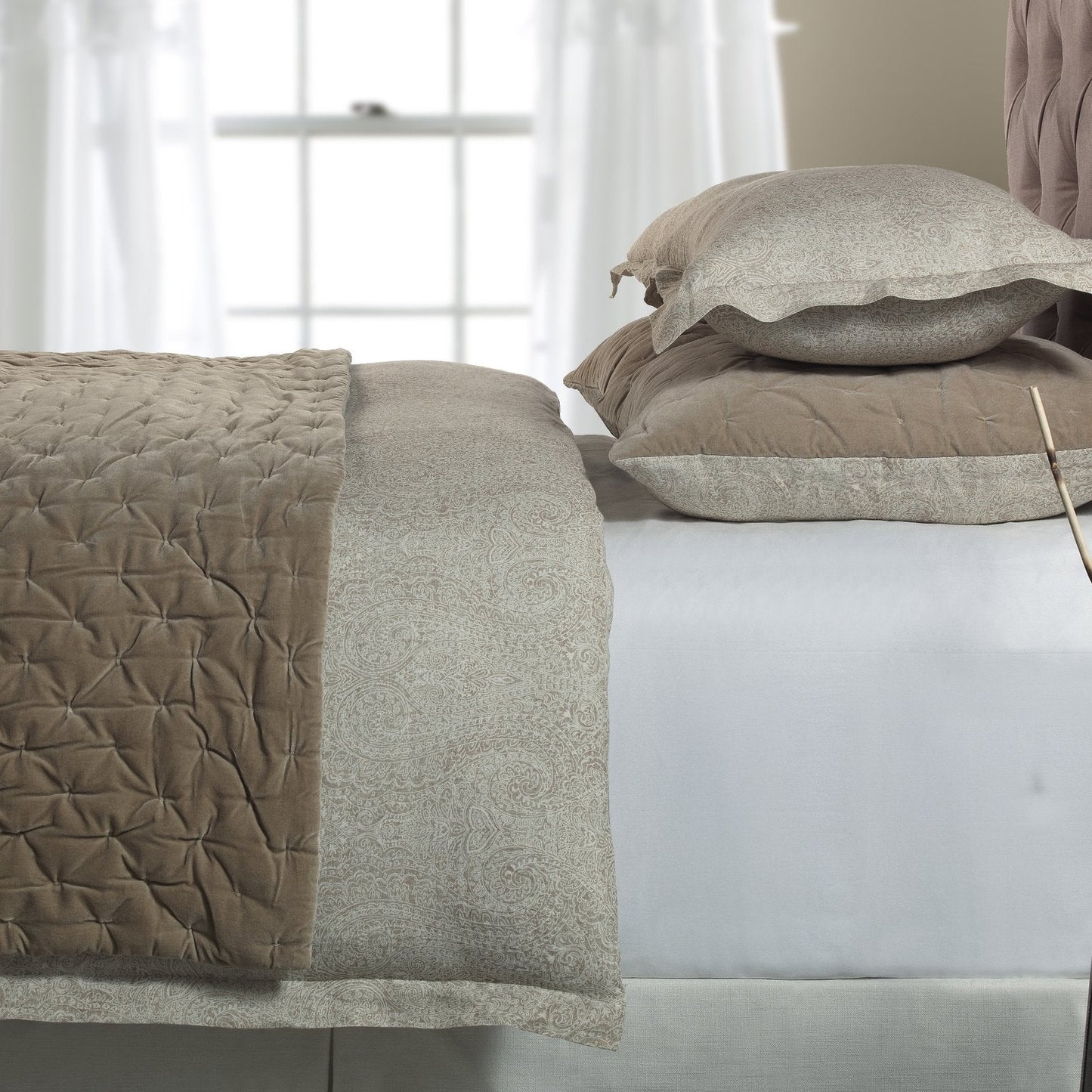 Abbey Printed European Linen Duvet Cover