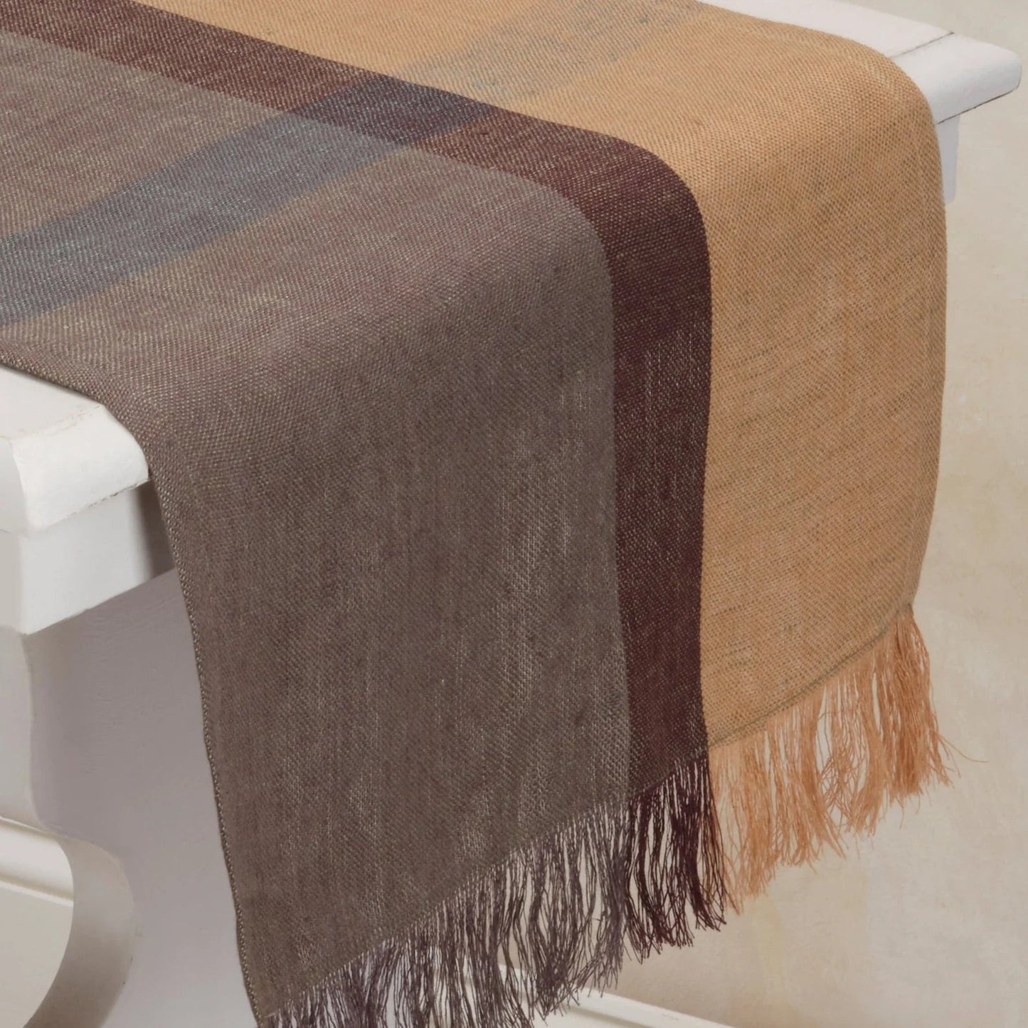 HINTERLAND Handwoven Linen Table Runner. 100% Flax Linen – Fair Trade – Artisan Made - Osadia Concept Store