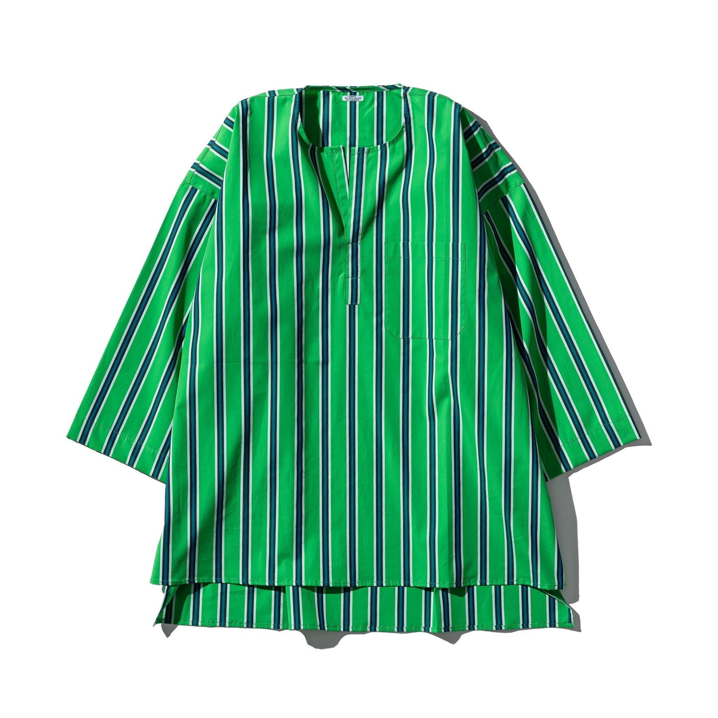 Cotton Crew Neck Stripe Shirt