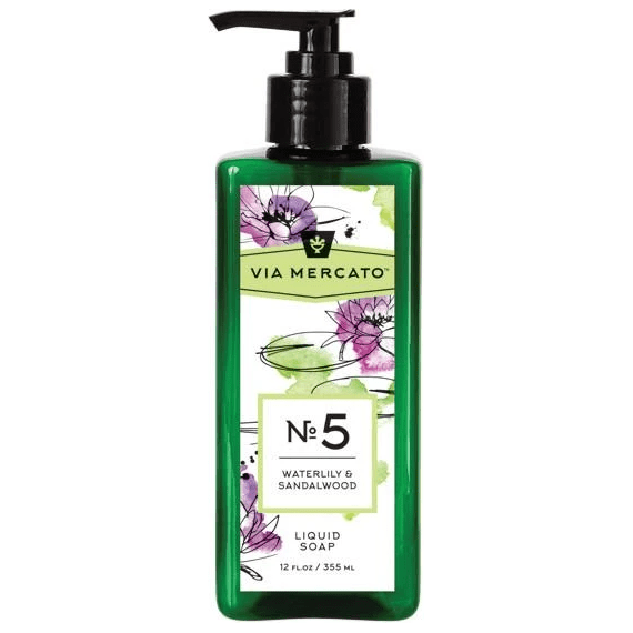 Via Mercato Nro. 5 Liquid Soap (Waterlily & Sandalwood) 12oz