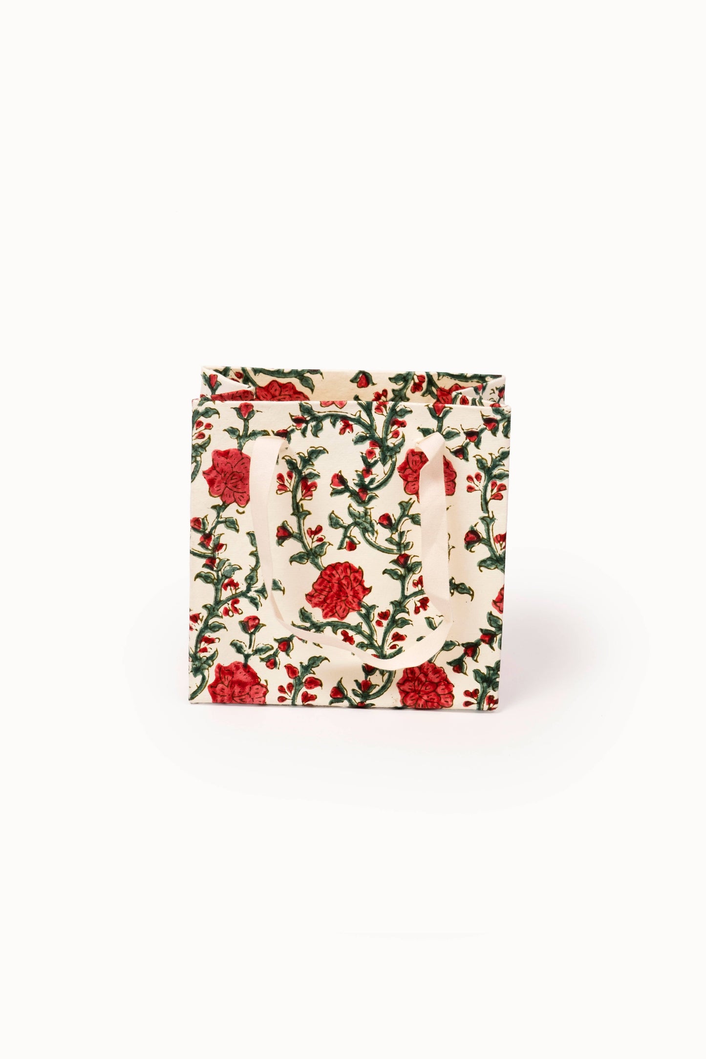 Small (Set of 3) Holiday Gift Bags - Block Print