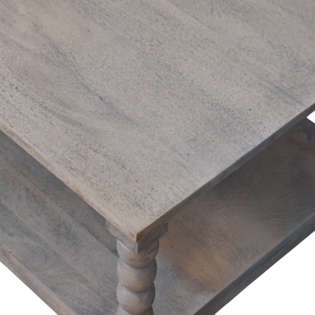 Solid Wood Ellsworth Spindle Coffee Table in Acid Wash