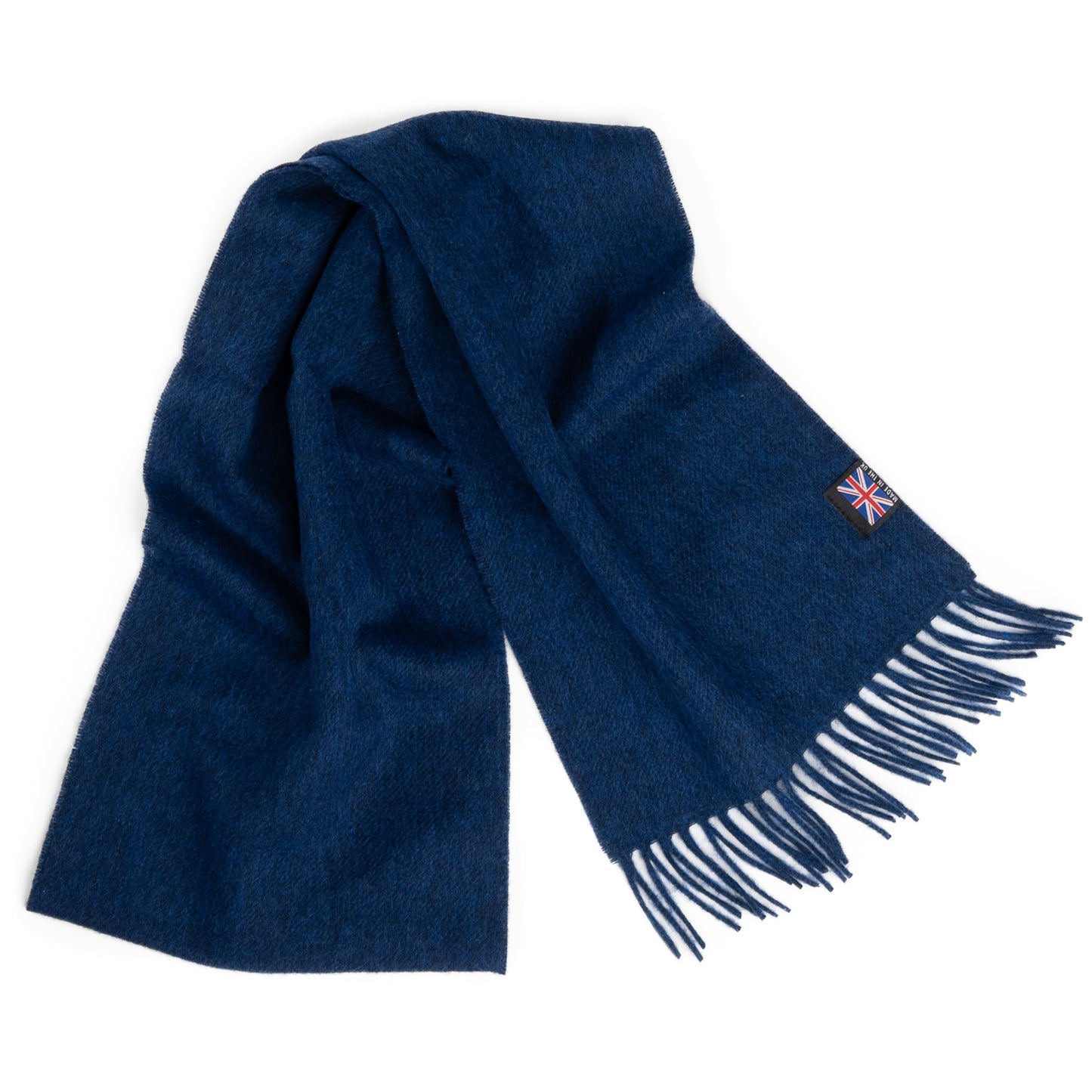 Prince of Scots Fringed Merino Wool Scarf (Royal)