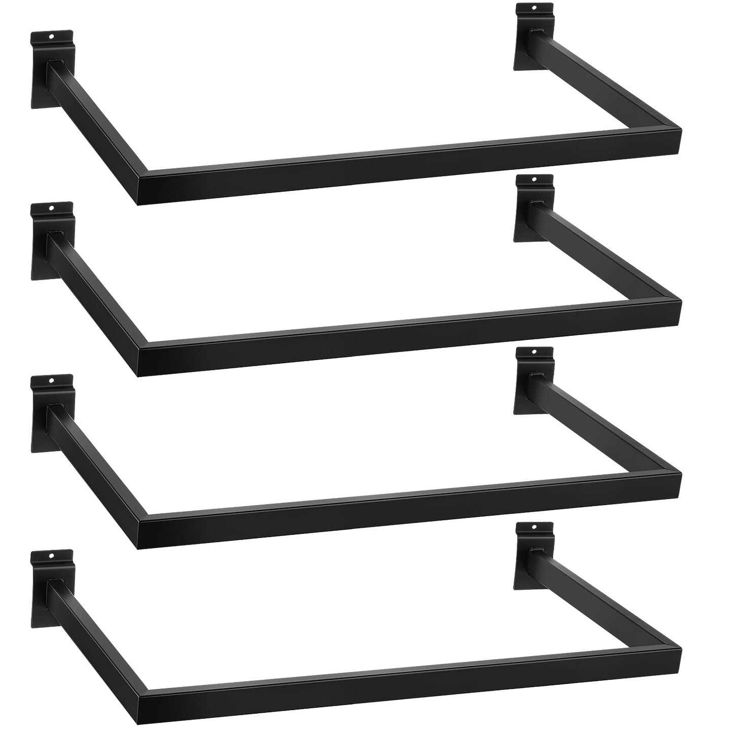 24 INCH STAINLESS STEEL HANG RAIL, 4 PACK