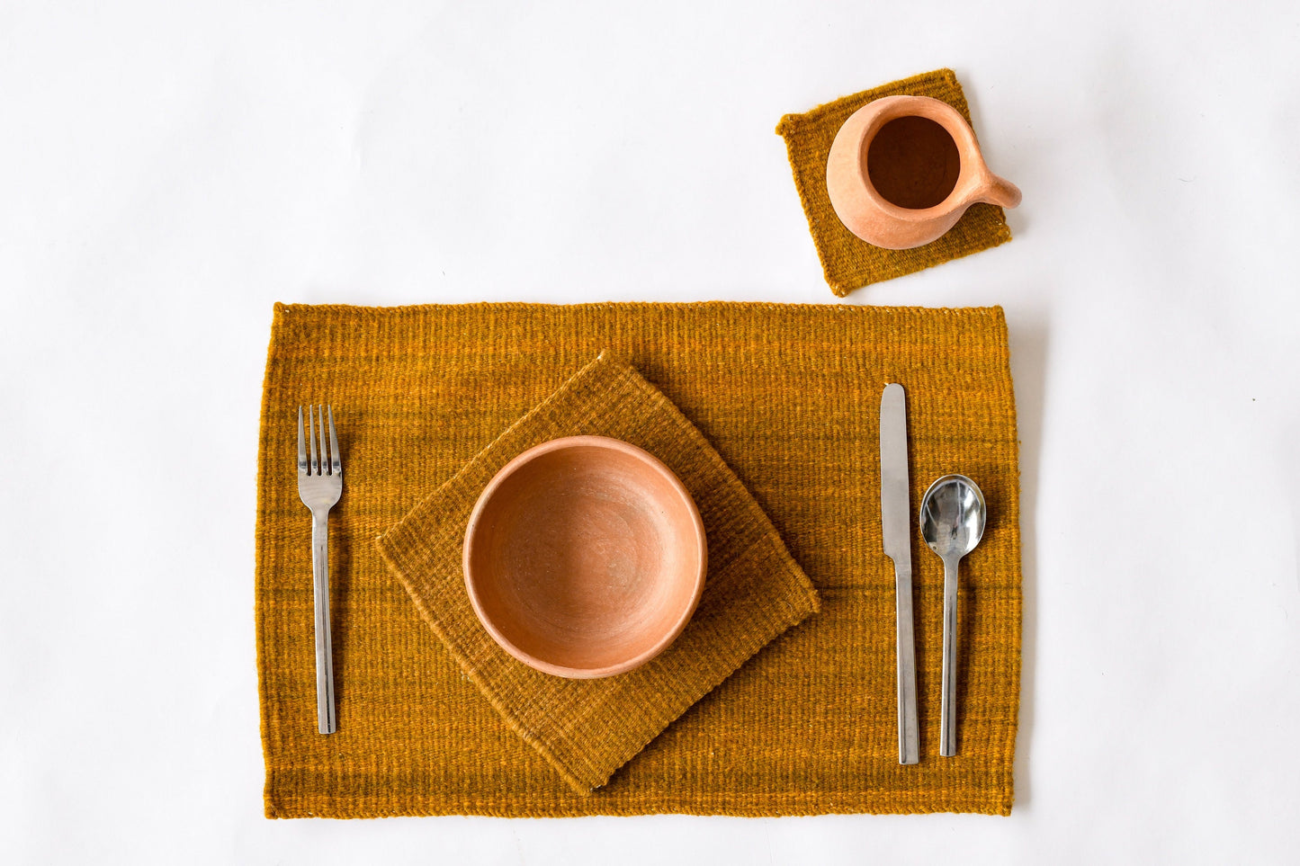 Handwoven Wool Coaster Set