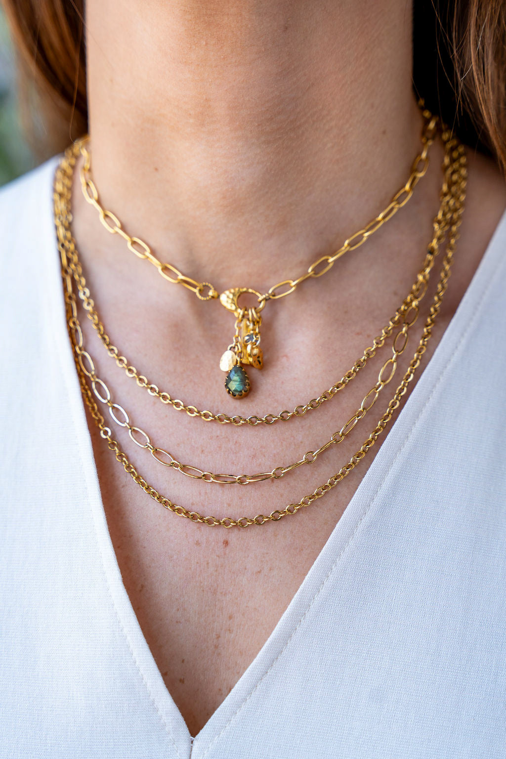 Labradorite Talisman Drop Necklace