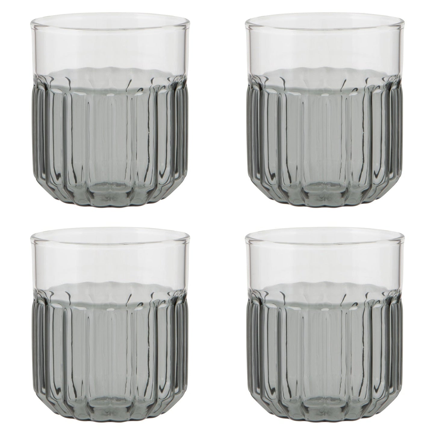 Set of 4 Tumbler 12oz Channel Smoke