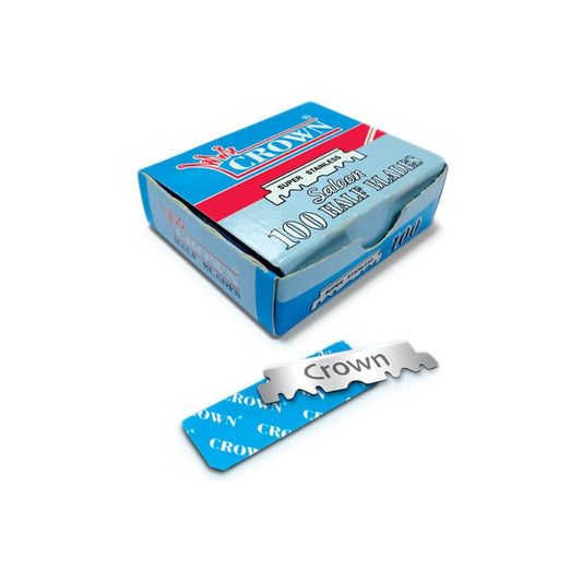 Crown Super Shaving Blades Razor Single Edge Half Straight Barber  100 Blades