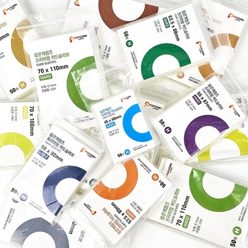 [Popcorn Games] PremIUm Card Sleeve Hard 50 Sheets