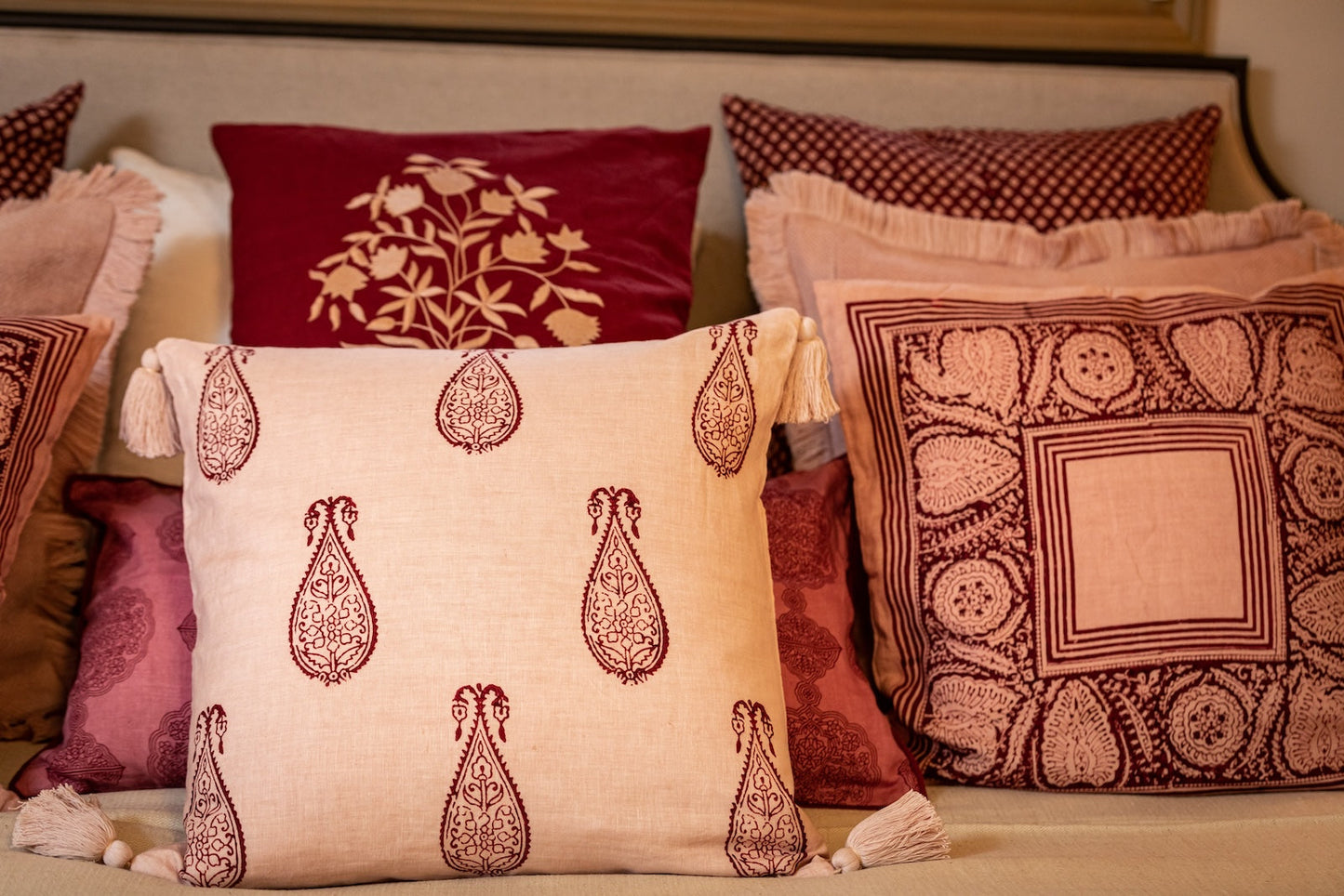 Samodh Plum Decorative Pillow Cover with Tassels