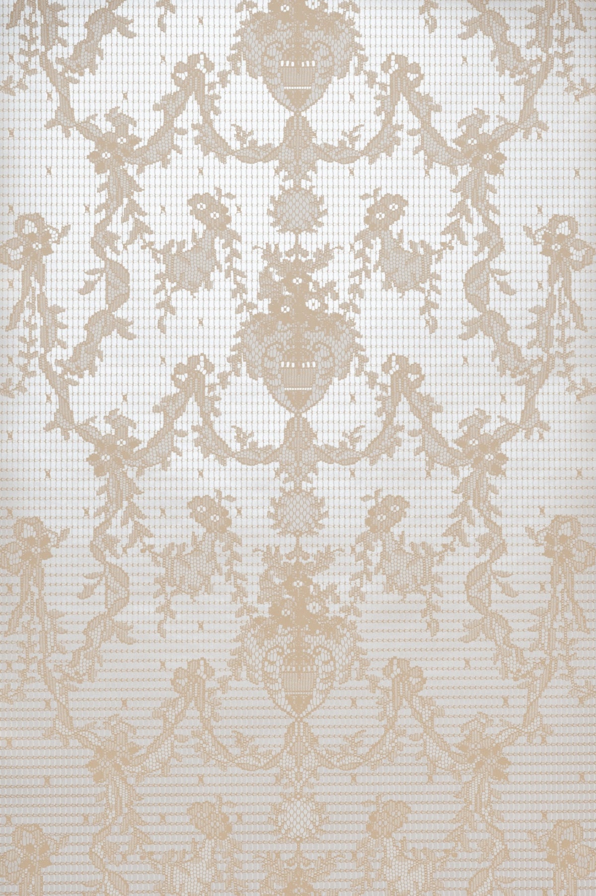 Prince of Scots Ribbon Damask Paper Lace Paper Wallpaper
