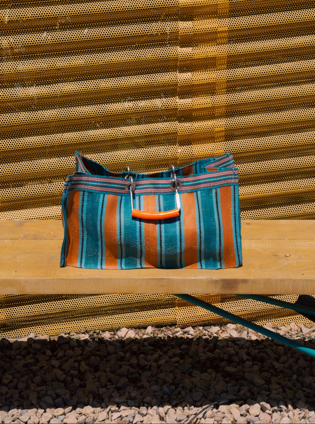 RECYCLED PLASTIC STRIPE BAG - Wide