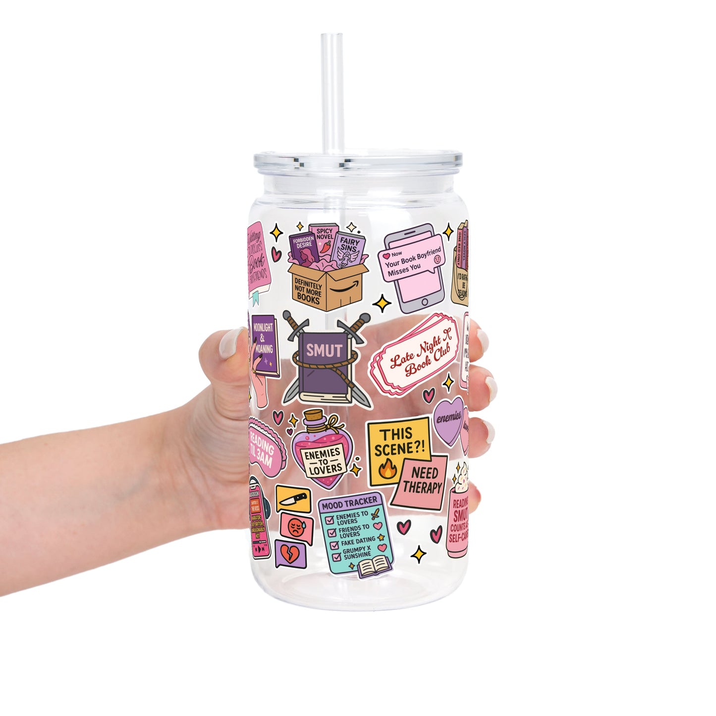 Spicy Book Lover Cup With Lid & Straw