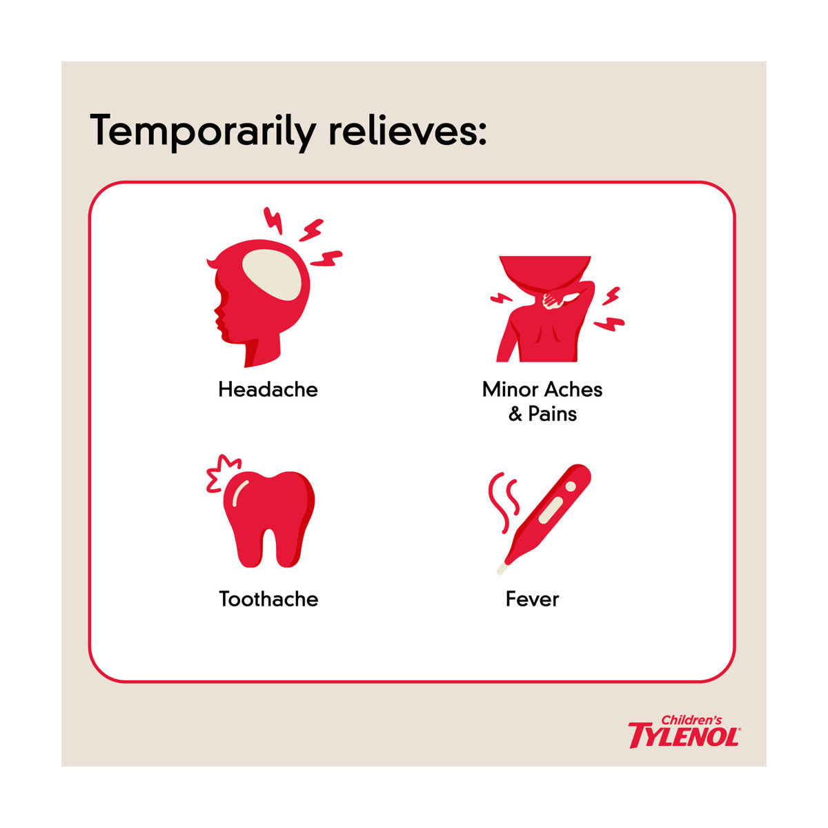 Tylenol Children's Oral Suspension Pain + Fever Relief Grape Flavor 4 Oz