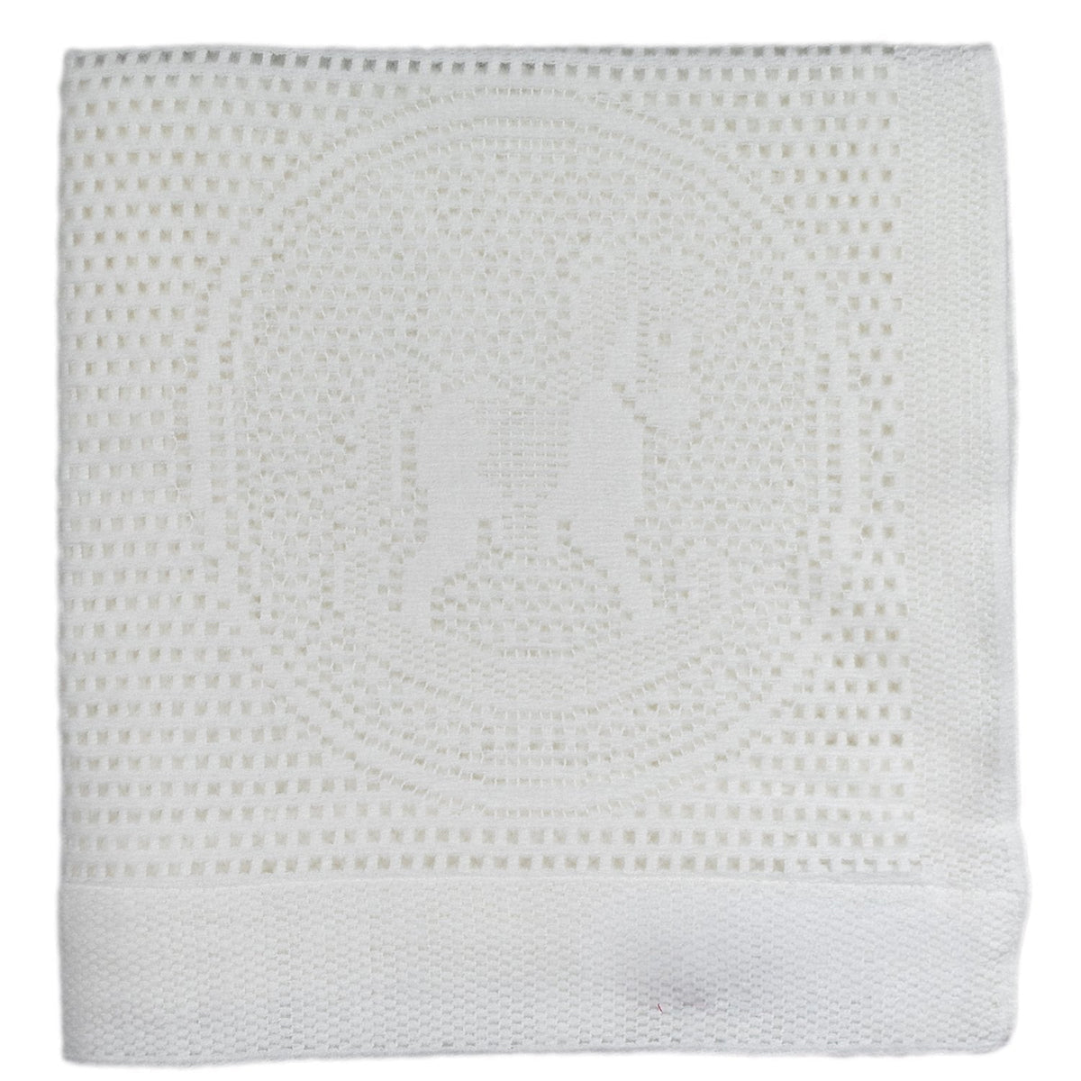 Southampton Home Lace Weave Rocking Horse Baby Blanket - White