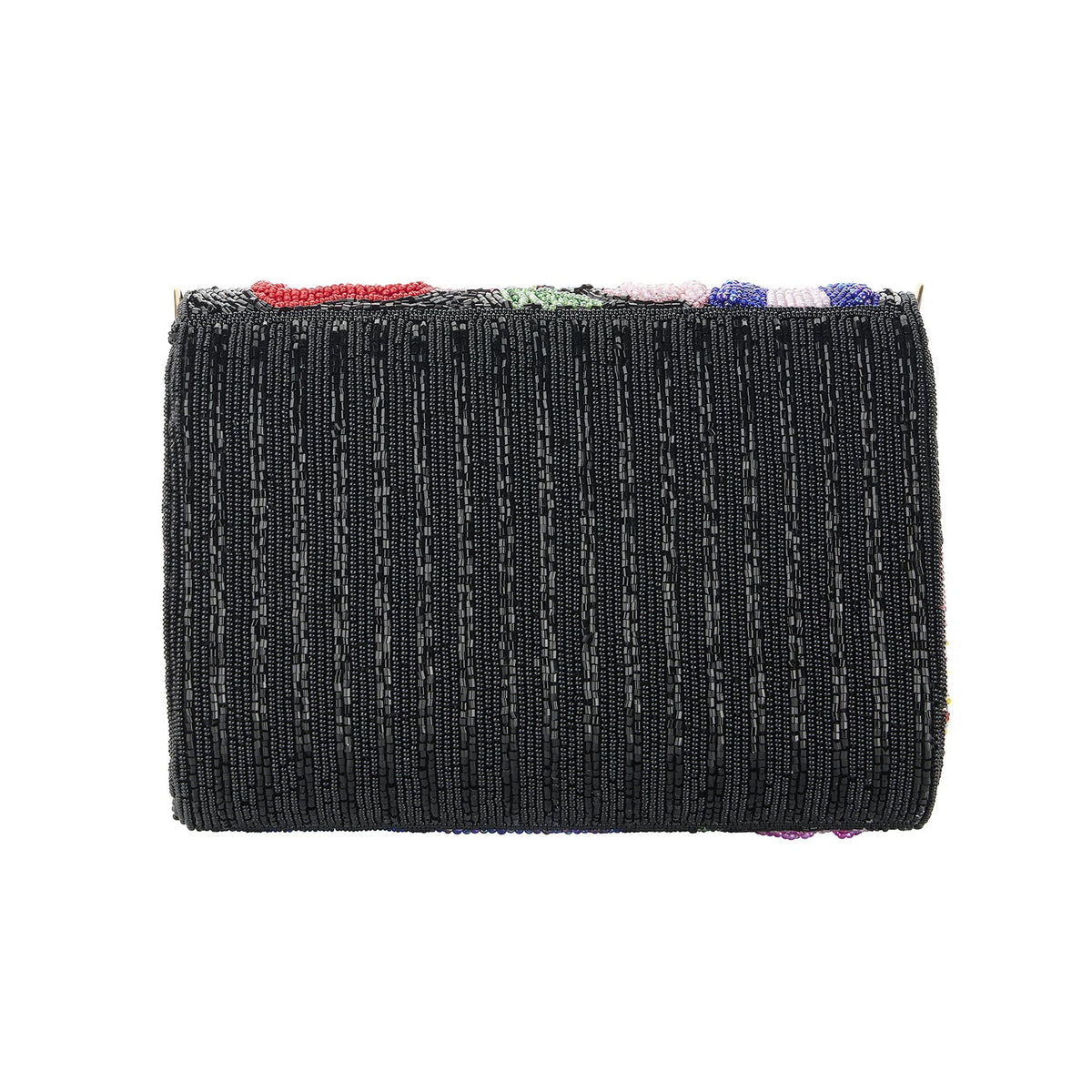 Frida Multicolour Beaded Statement Bag | Wedding Guest Evening Black Clutch
