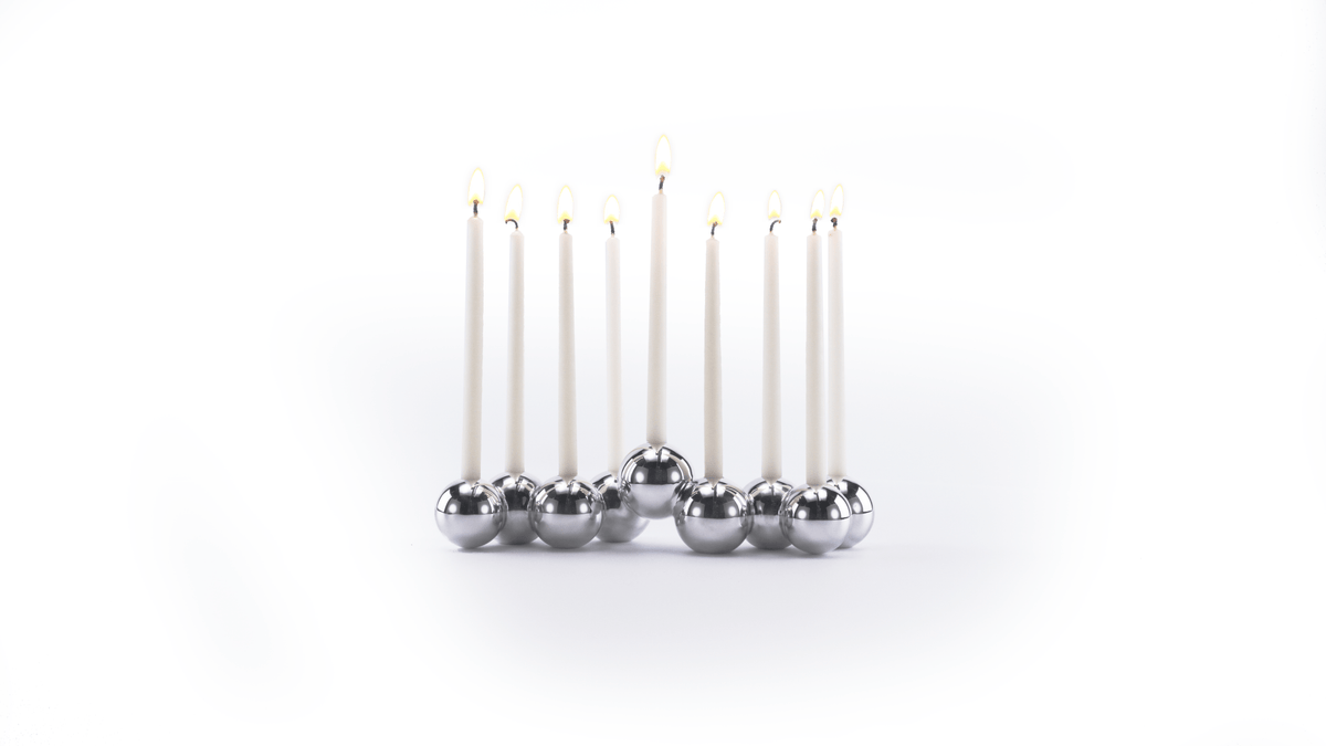 Bubble Menorah (Aluminum)