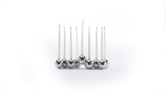 Bubble Menorah (Aluminum)