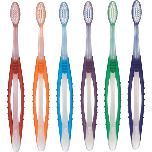 Sofresh Soft Toothbrush Wide Grip With Flossing Bristles
