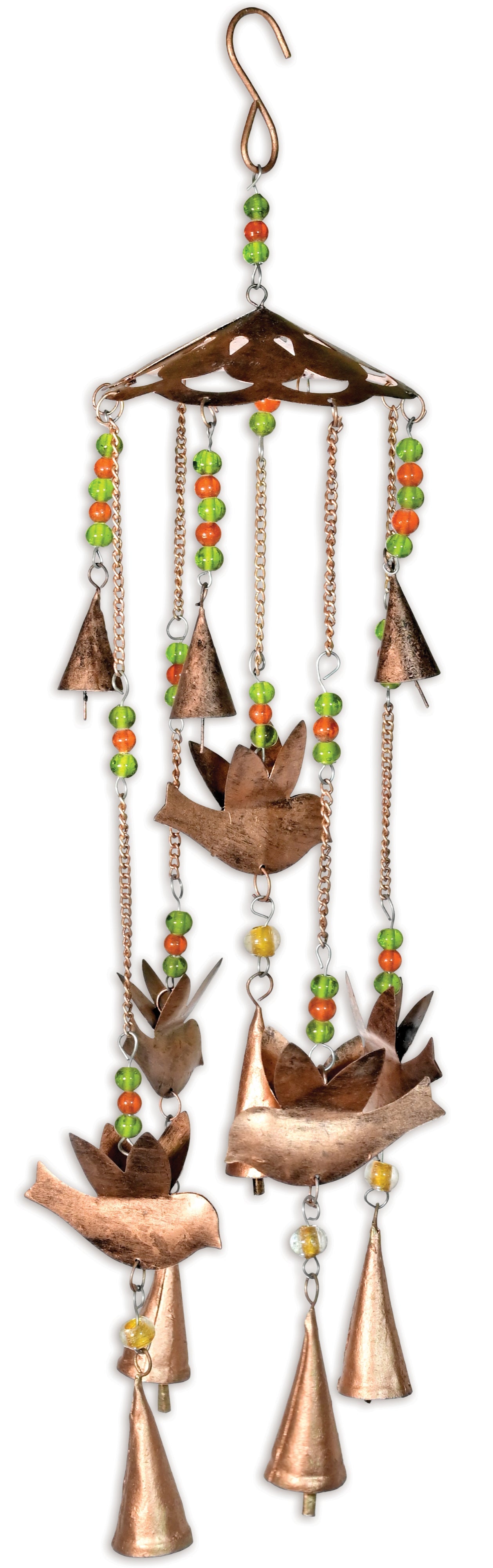 Blissful Birds Bell Chime - Antique Finish