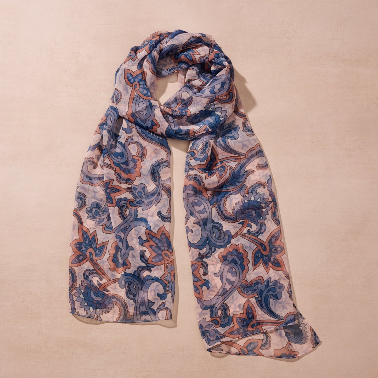 Komal Paisley Chiffon Scarf