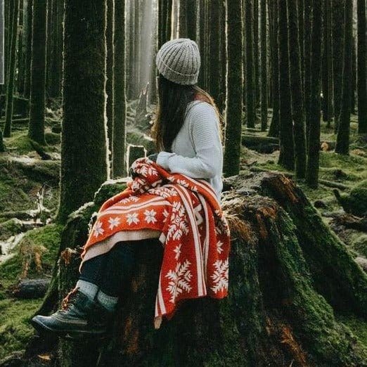 Fair Isle - Cotton Sustainable Knit Throw Blanket