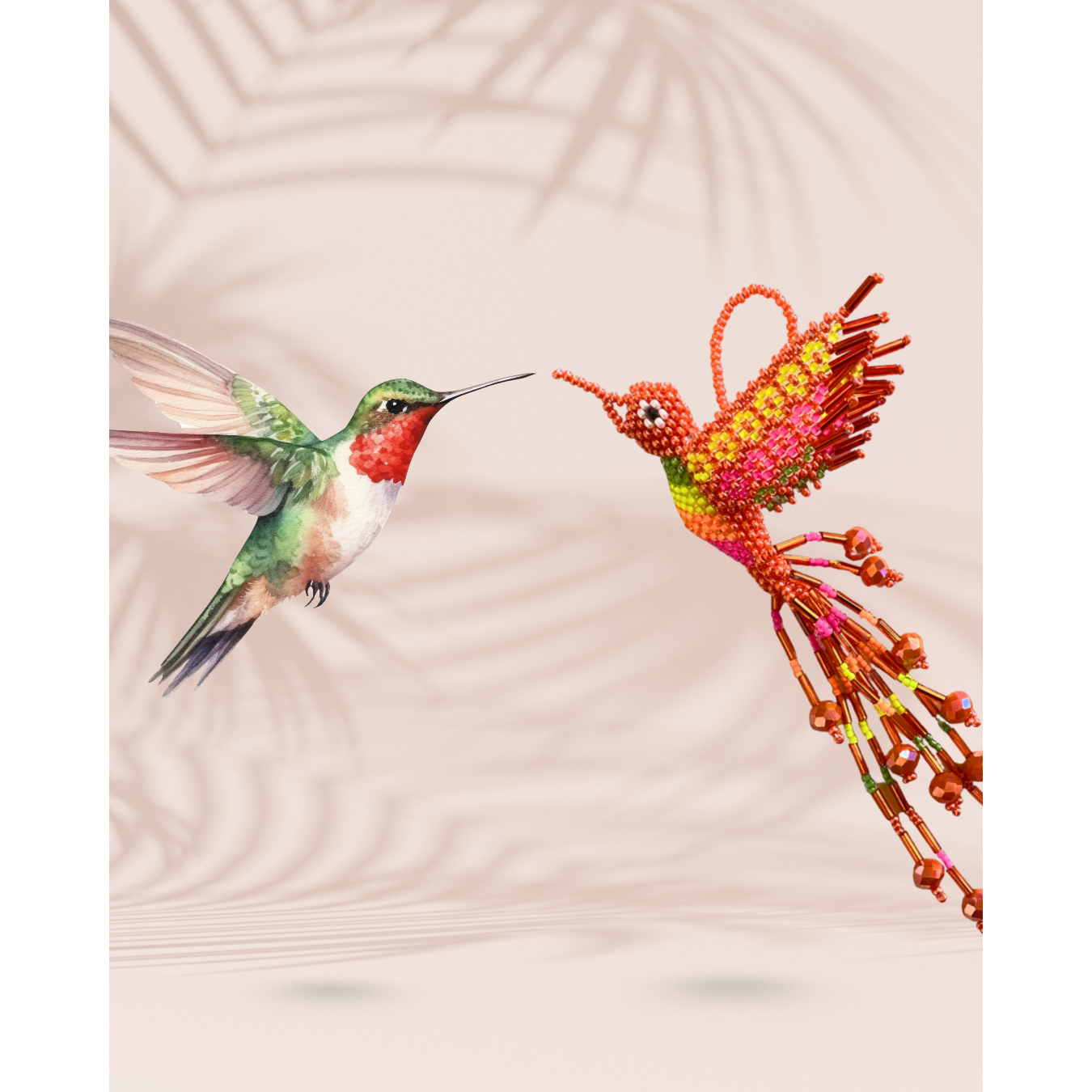 Large Hummingbird Seed Bead Handmade Ornament - Guatemala - Osadia Concept Store