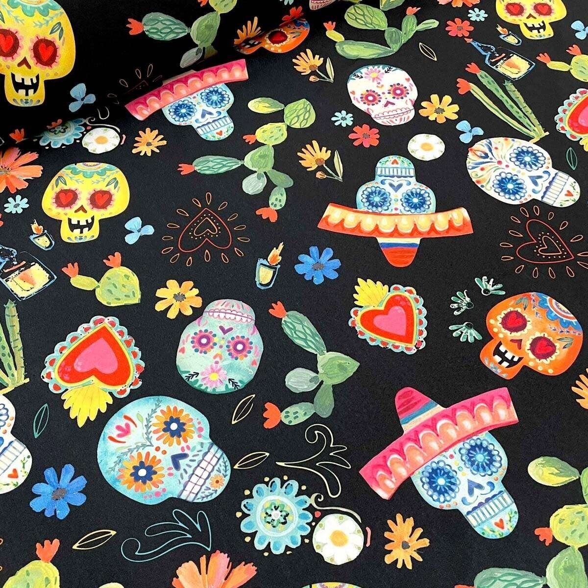Osadia Handmade Black Mexican Heart Tablecloth - Yellow trim