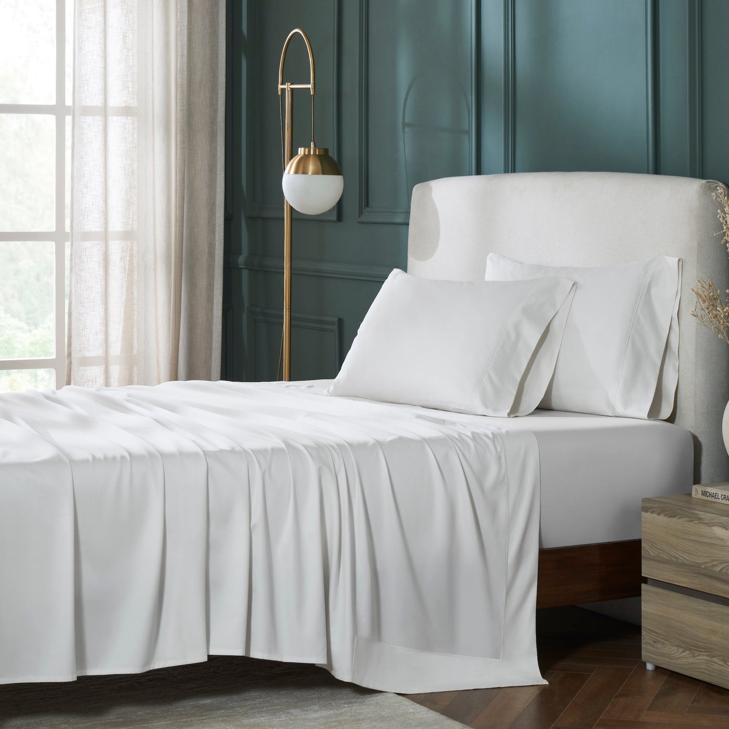 S/2 Corvelle Supima Cotton Sateen Pillowcases