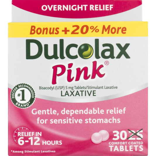 Dulcolax Pink Laxative Tablets Overnight Relief